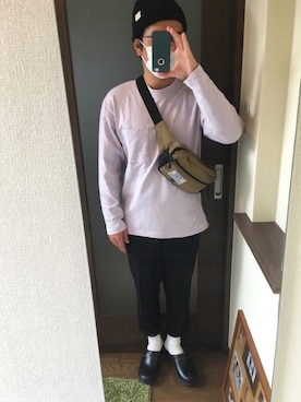 「TopIsm（トップイズム）のアイテム（帽子）」を使った、masa.ncoさん（メンズ・168cm）の春コーディネート