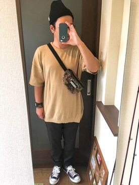 「TopIsm（トップイズム）のアイテム（帽子）」を使った、masa.ncoさん（メンズ・168cm）の秋コーディネート