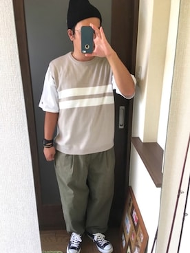「TopIsm（トップイズム）のアイテム（帽子）」を使った、masa.ncoさん（メンズ・168cm）の秋コーディネート