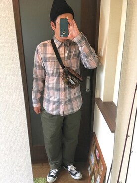 「TopIsm（トップイズム）のアイテム（帽子）」を使った、masa.ncoさん（メンズ・168cm）の秋コーディネート