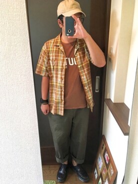 「Hub&Spoke（ハブアンドスポーク）のアイテム」を使った、masa.ncoさん（メンズ・168cm）の秋コーディネート