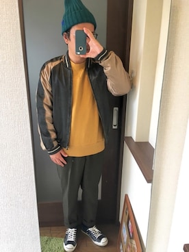 「アイテム（ブルゾン）」を使った、masa.ncoさん（メンズ・168cm・30代）の秋コーディネート