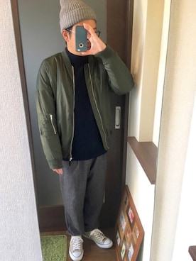 「AZIONE（アジオネ）のアイテム」を使った、masa.ncoさん（メンズ・168cm）の冬コーディネート