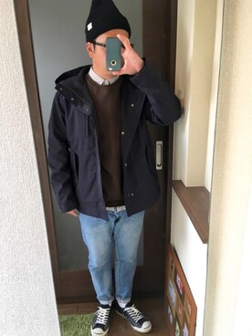 「zozoデニム」｜「アイテム（マウンテンパーカー）」を使った、masa.ncoさん（メンズ・168cm）の冬コーディネート
