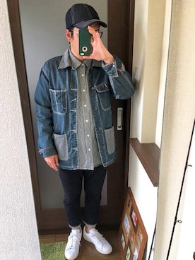 「zozoデニム」｜「アイテム（デニムジャケット）」を使った、masa.ncoさん（メンズ・168cm）の春コーディネート