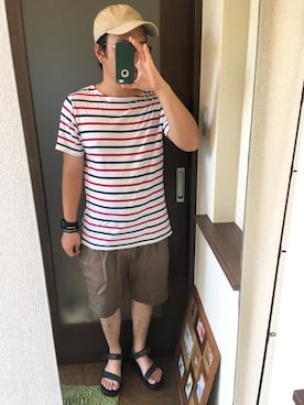 「L.H.P Private Brand（エルエイチピープライベートブランド）のアイテム（パンツ）」を使った、masa.ncoさん（メンズ・168cm）の夏コーディネート