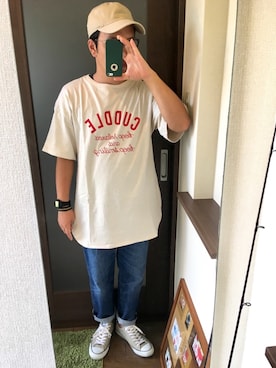 masa.ncoさんの「CONVERSE コンバース オール スター カラーズ オックス / ALL STAR COLORS OX (ﾍﾞｰｼﾞｭ) 32860669」を使ったコーディネート