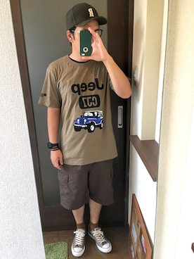 「Ruben（ルーベン）のアイテム（キャップ）」を使った、masa.ncoさん（メンズ・168cm）の秋コーディネート
