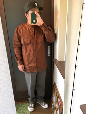 「Ruben（ルーベン）のアイテム（キャップ）」を使った、masa.ncoさん（メンズ・168cm）の秋コーディネート