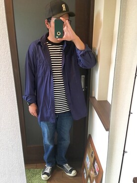 「Ruben（ルーベン）のアイテム（キャップ）」を使った、masa.ncoさん（メンズ・168cm）の秋コーディネート