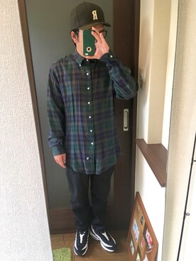 「Ruben（ルーベン）のアイテム（キャップ）」を使った、masa.ncoさん（メンズ・168cm）の秋コーディネート
