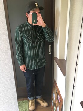「Ruben（ルーベン）のアイテム（キャップ）」を使った、masa.ncoさん（メンズ・168cm）の秋コーディネート
