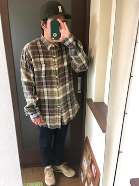 「Ruben（ルーベン）のアイテム（キャップ）」を使った、masa.ncoさん（メンズ・168cm）の秋コーディネート
