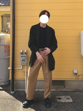 「RYO TAKASHIMA（リョウタカシマ）のアイテム（アクセサリー）」を使った、89さん（メンズ・175cm）の秋コーディネート