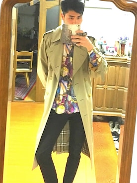 「temptation（テンプテーション）のアイテム（パンツ）」を使った、‘Kuni ’さん（メンズ・182cm）の春コーディネート
