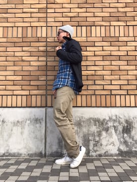 「FTC（エフティーシー）のアイテム（ニットキャップ/ビーニー）」を使った、so1roさん（メンズ・165cm）の秋コーディネート