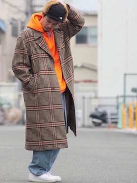 「アイテム（ステッカー/テープ）」を使った、Hayatoさん（メンズ・173cm）の冬コーディネート
