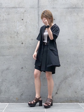 「アイテム（その他アウター）」を使った、okuyuさん（レディース・154cm）の夏コーディネート