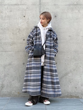 「PAGEBOY」｜「アイテム（ダウンジャケット/コート）」を使った、okuyuさん（レディース・154cm）の秋コーディネート
