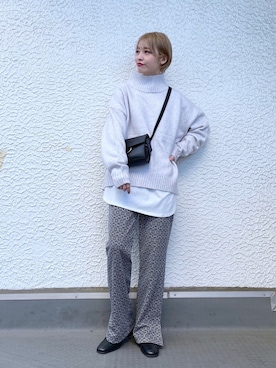 「PAGEBOY（ページボーイ）のハクミニショルダーBAG（ショルダーバッグ）」を使った、okuyuさん（レディース・154cm）の冬コーディネート