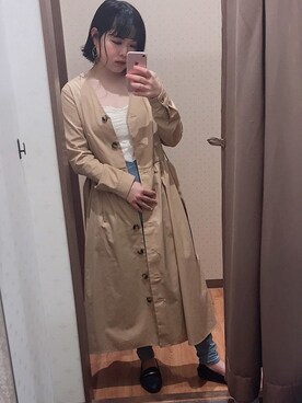 「Honeys（ハニーズ）のアイテム（ブーティ）」を使った、こりきさん（レディース・151cm）の春コーディネート