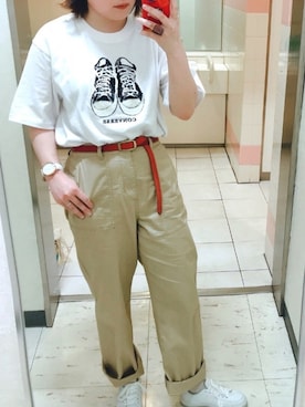 「adimouse（アディマウス）のアイテム」を使った、こりきさん（レディース・151cm）の春コーディネート