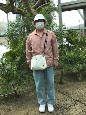 「KANGOL」｜「アイテム（その他アウター）」を使った、TOMさん（メンズ・160cm）の春コーディネート