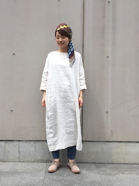 「45R」｜「アイテム（ワンピース/ドレス）」を使った、uchiyamaさん（レディース・159cm）の春コーディネート