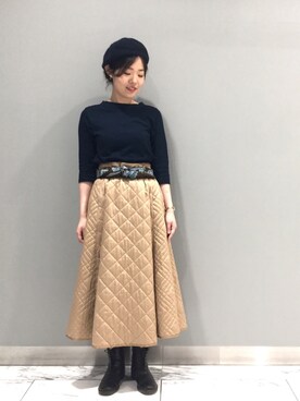 「45R（フォーティファイブアール）のアイテム（ハンチング/ベレー帽）」を使った、uchiyamaさん（レディース・159cm）の夏コーディネート