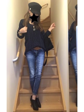「GRL（グレイル）のアイテム（ブーティ）」を使った、a_coさん（レディース・155cm）の冬コーディネート