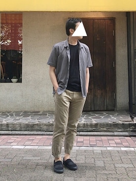 「SHIPS JET BLUE（シップスジェットブルー）のアイテム（チノパンツ）」を使った、おくだいさん（メンズ・172cm）の夏コーディネート