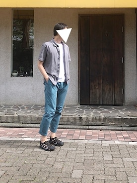 「アイテム（ポロシャツ）」を使った、おくだいさん（メンズ・172cm）の秋コーディネート