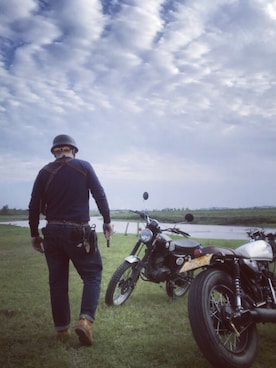 「Bronson（ブロンソン）のアイテム」を使った、shutao391さん（メンズ・172cm）の春コーディネート