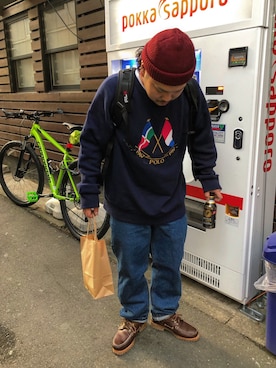 「#古着」｜mova619さん（メンズ・165cm）の冬コーディネート