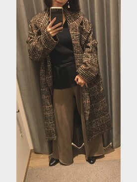 「STUDIOUS（ステュディオス）のアイテム（イヤリング）」を使った、M.Yさん（レディース・156cm）の冬コーディネート