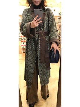 「ROKU」｜「アイテム（その他アウター）」を使った、M.Yさん（レディース・156cm）の冬コーディネート