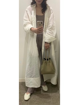 「Chaos（カオス）のアイテム（シャツワンピース）」を使った、M.Yさん（レディース・156cm）の春コーディネート