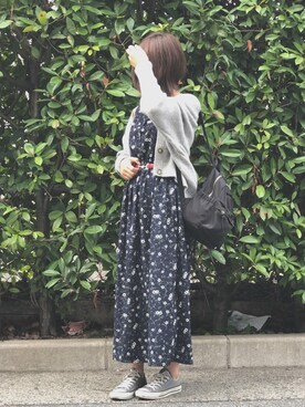 「Color（カラー）のアイテム（ワンピース）」を使った、tsugu*さん（レディース・157cm）の秋コーディネート