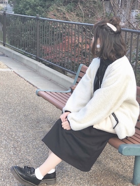 「chocomee（チョコミー）のアイテム（ワンピース/ドレス）」を使った、tsugu*さん（レディース・157cm）の冬コーディネート