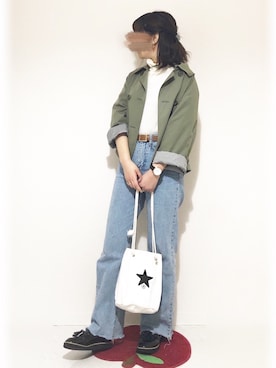 「AS KNOW AS PINKY（アズノゥアズピンキー）のアイテム（トレンチコート）」を使った、tsugu*さん（レディース・157cm）の冬コーディネート