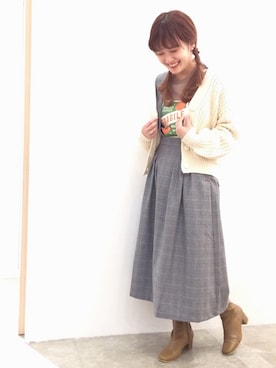 「アイテム（トップス、ブラウン系）」を使った、kato さん（レディース・157cm）の冬コーディネート