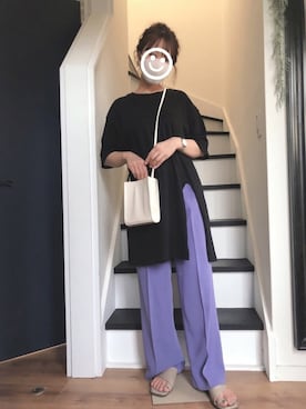 「Fuente （フェンテ）のアイテム」を使った、むちむちくんのママさん（レディース・154cm）の夏コーディネート