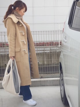 riosa◡̈⃝︎⋆︎*さん（レディース・158cm）の冬コーディネート