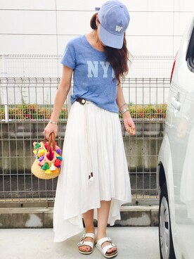 riosa◡̈⃝︎⋆︎*さん(レディース・158cm)の夏コーディネート