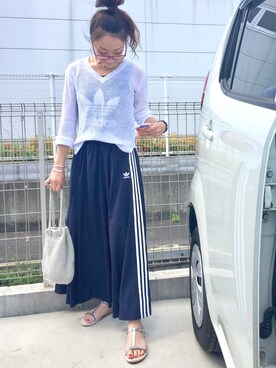 「CorteLargo（コルテラルゴ）のアイテム」を使った、riosa◡̈⃝︎⋆︎*さん（レディース・158cm）の夏コーディネート