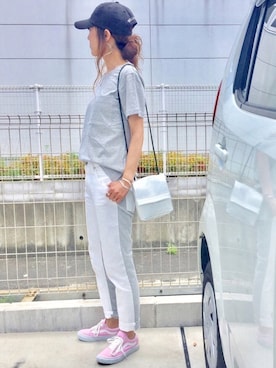 riosa◡̈⃝︎⋆︎*さん（レディース・158cm）の夏コーディネート