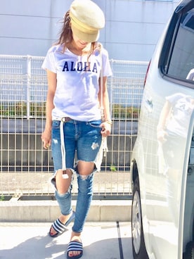 riosa◡̈⃝︎⋆︎*さん(レディース・158cm)の夏コーディネート