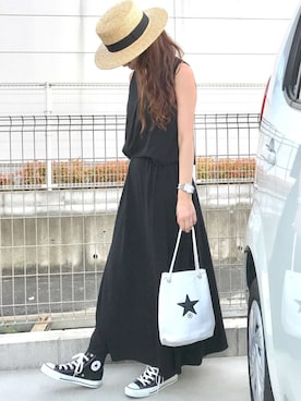 riosa◡̈⃝︎⋆︎*さん（レディース・158cm）の夏コーディネート