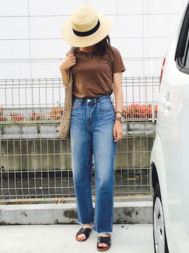 riosa◡̈⃝︎⋆︎*さん（レディース・158cm）の夏コーディネート