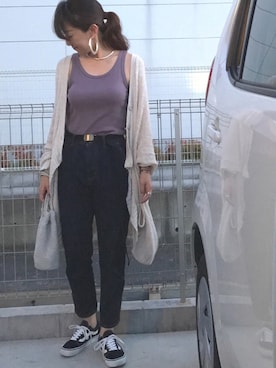 「CANAL JEAN（キャナルジーン）のアイテム（ピアス（両耳用））」を使った、riosa◡̈⃝︎⋆︎*さん（レディース・158cm）の夏コーディネート